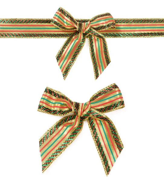 Рождественская лента и лук — стоковое фото