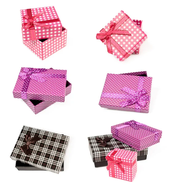 Set of isolated gift boxes — Stock Photo, Image