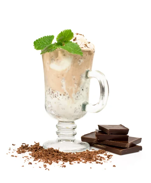 Vanilla and coffee ice cream — Stock Photo, Image