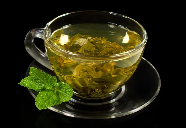 Té verde con menta —  Fotos de Stock