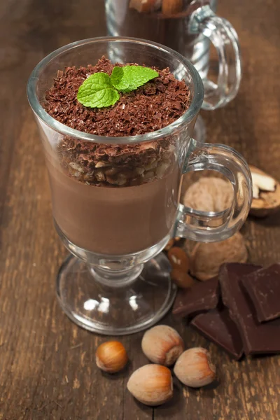 Chocolate hazelnut mousse — Stock Photo, Image