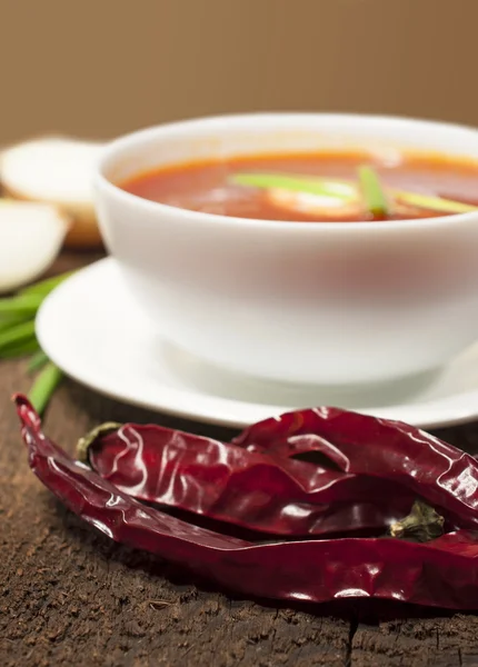 Suikerbieten soep met chili — Stockfoto