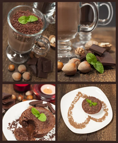 Csokoládé desszert gyűjteménye — Stock Fotó