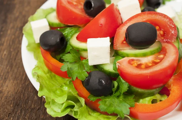 Griekse salade close-up — Stockfoto