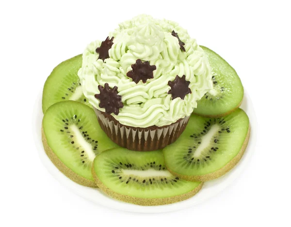 Cake with kiwi fruit — Stock Photo, Image