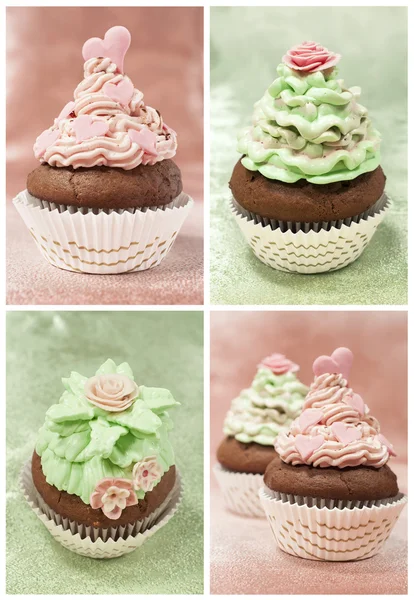 Conjunto de cupcakes — Fotografia de Stock