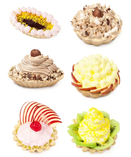 kek meyve ve krema ile ayarla