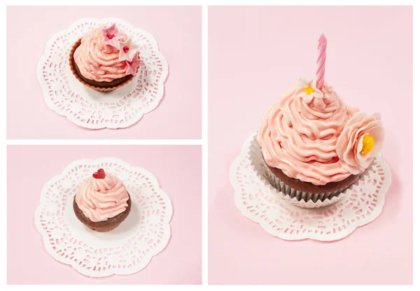 Set van cupcake — Stockfoto