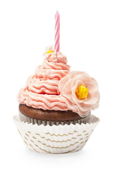Solo cupcake rosa — Foto de Stock