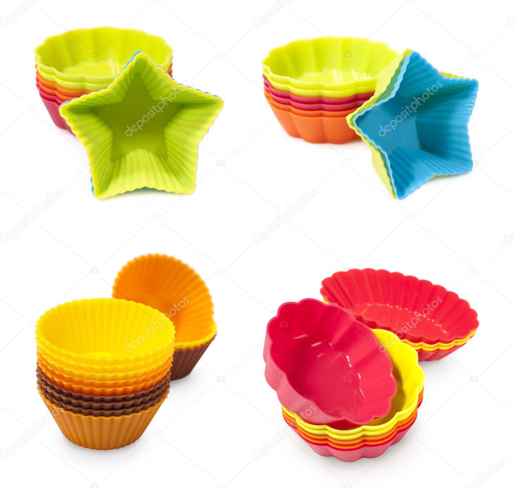 set of moulds for baking muffins