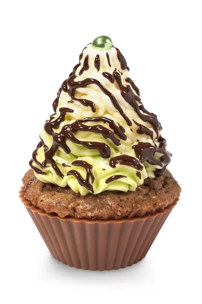 मक्खन क्रीम के साथ चॉकलेट केक — स्टॉक फ़ोटो, इमेज
