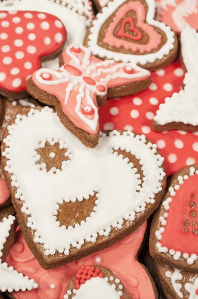 Sfondo con biscotti di pan di zenzero — Foto Stock