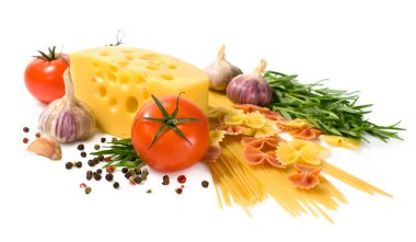 vejetaryen yemek: makarna çeşitleri için malzemeler