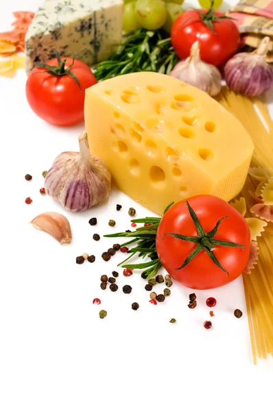 Cucina vegetariana: ingredienti per la pasta italiana — Foto Stock