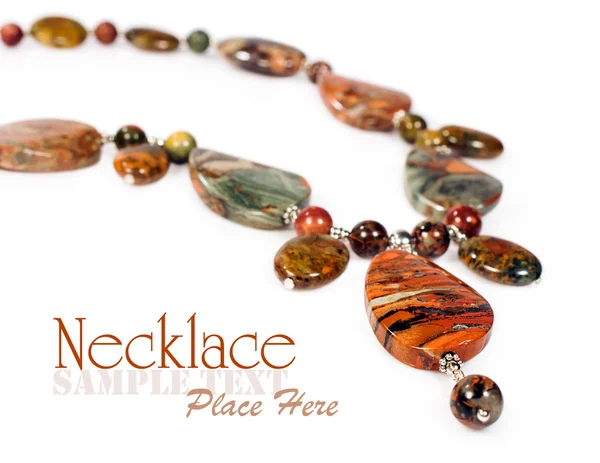 Jasper necklace closeup — Stock Photo, Image