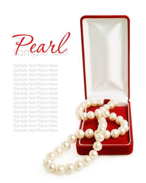 pearl necklace in gift box