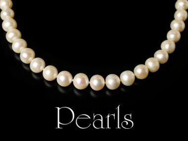 Necklace of white pearls