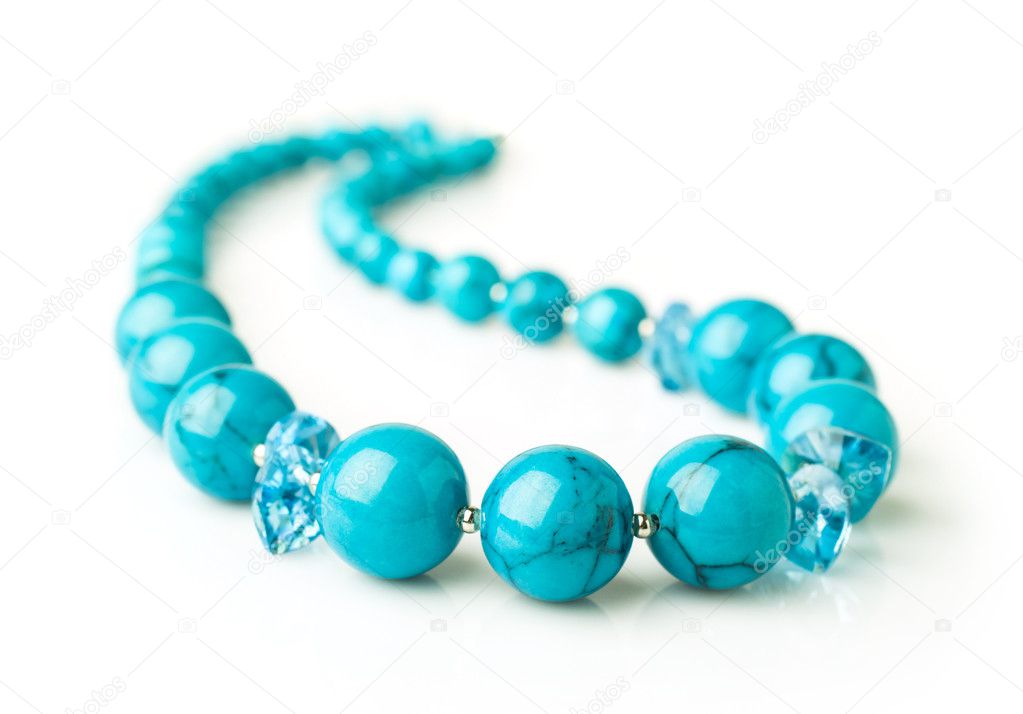 turquoise necklace close-up