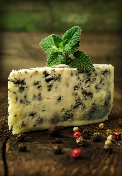 Formaggio blu con spezie e menta — Foto Stock