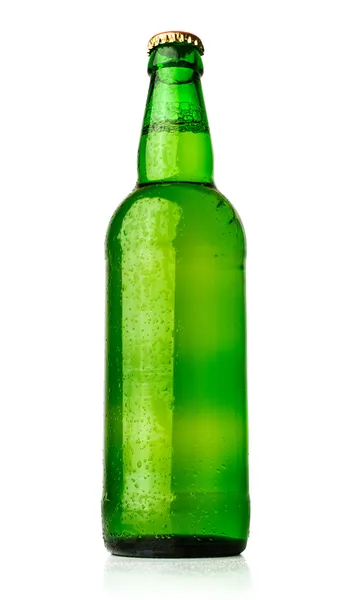 Green bottle of beer — Stock Photo, Image