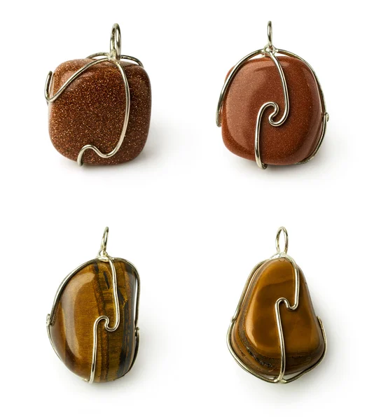 Set of stones pendants — Stock Photo, Image