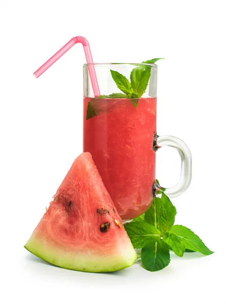 Watermeloen smoothie met munt — Stockfoto