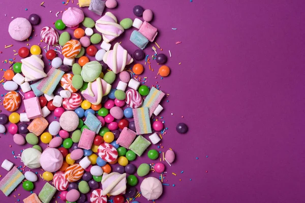 Multi Colorido Doce Brilhante Dragee Doces Pirulitos Marshmallows Para Diversão — Fotografia de Stock