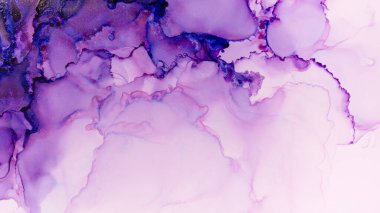 Mor alkol mürekkebi, soyut doku ve moda duvar kâğıdının yakın çekimi. Tasarım projesi için arkaplan olarak davet veya tebrik kartları, poster, sunum