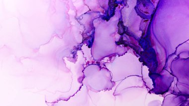 Mor alkol mürekkebi, soyut doku ve moda duvar kâğıdının yakın çekimi. Tasarım projesi için arkaplan olarak davet veya tebrik kartları, poster, sunum