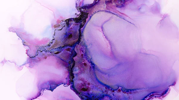 Mor alkol mürekkebi, soyut doku ve moda duvar kâğıdının yakın çekimi. Tasarım projesi için arkaplan olarak davet veya tebrik kartları, poster, sunum