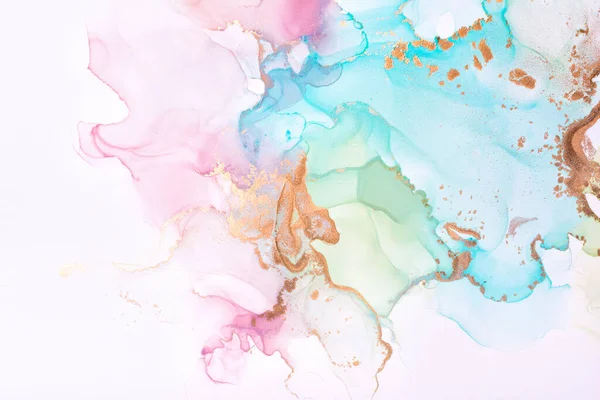 Çok renkli alkol mürekkebi, soyut doku, moda duvar kâğıdı. Tasarım projesi için arkaplan olarak davet veya tebrik kartları, poster, sunum