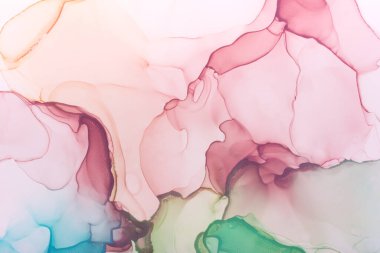 Çok renkli, soyut mürekkep dokusuna yakın plan, moda duvar kağıdı. Tasarım projesi için sanat davetiye, poster, sunum için arkaplan