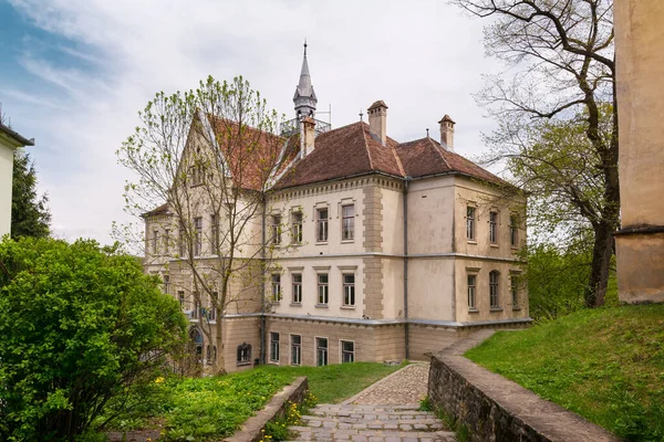 Bellissimo Edificio Nel Centro Storico Europeo Sighisoara Transilvania Romania — Foto Stock