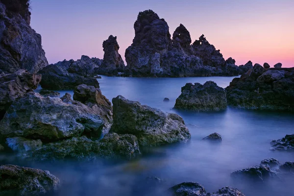 Beautiful Sunset Landscape Coast Ionian Sea Corfu Kerkyra Greek Island —  Fotos de Stock