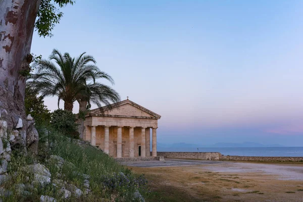 Beautiful George Church Old Fort Greek Island Corfu Kerkyra Europe — Foto de Stock