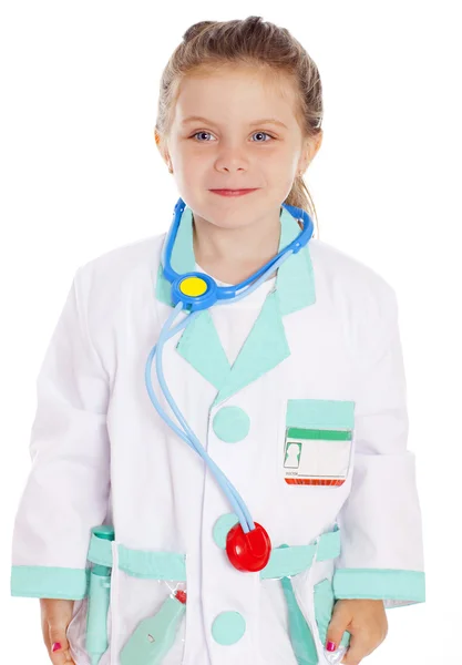 Jeune fille habillée comme un médecin — Photo