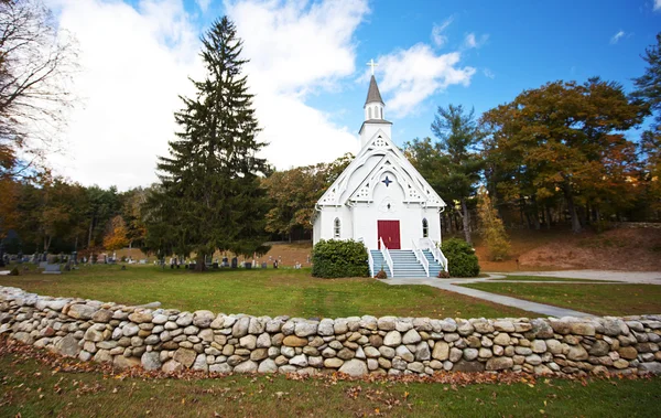 Neuengland white church — Stockfoto