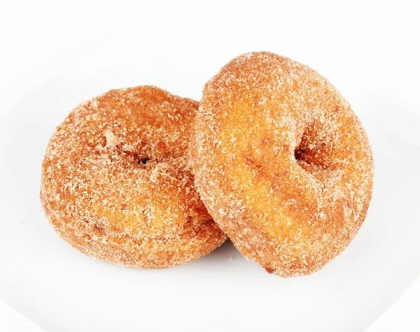 Pumpkin donuts on white Stock Photo