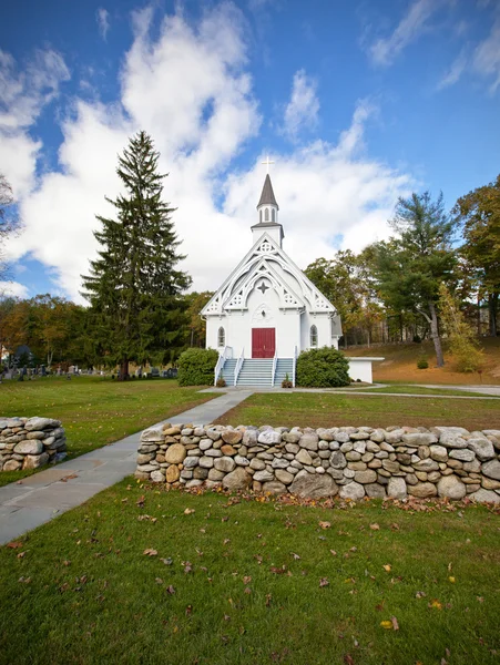 Neuengland white church — Stockfoto