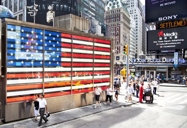 Times Square flag — Stock Photo, Image