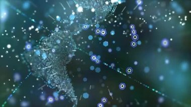 Global network connection covering the earth with lines of innovative concept. Concept of 5G wireless digital connection and future in the internet of things. Elements of this image furnished by NASA