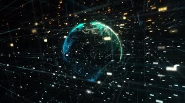 Global network connection covering the earth with lines of innovative concept. Concept of 5G wireless digital connection and future in the internet of things. Elements of this image furnished by NASA