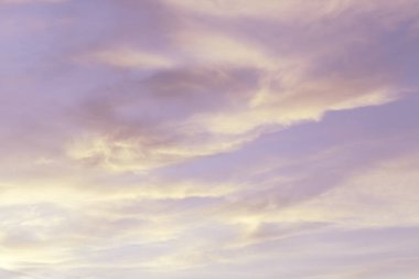 Beautiful sky with cloud before sunset. Sunset sky for background or sunrise sky and cloud at morning. Pastel tone of evening sky.