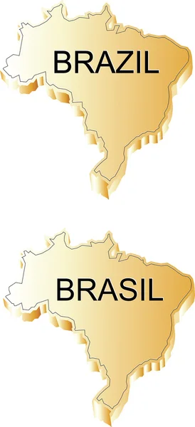 Бразилія золото — стоковий вектор
