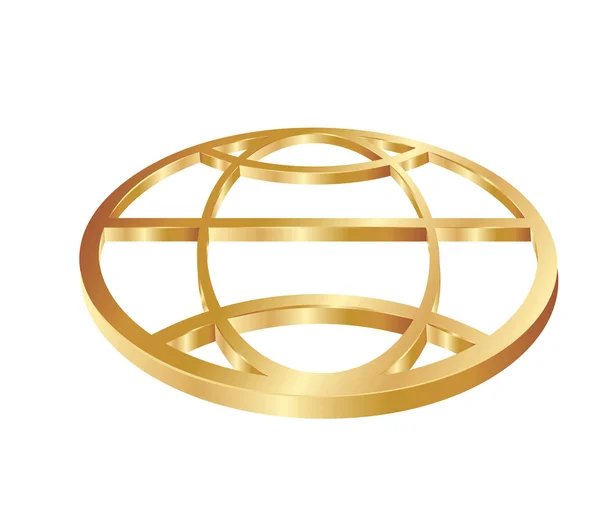 Золотой глобус — стоковый вектор