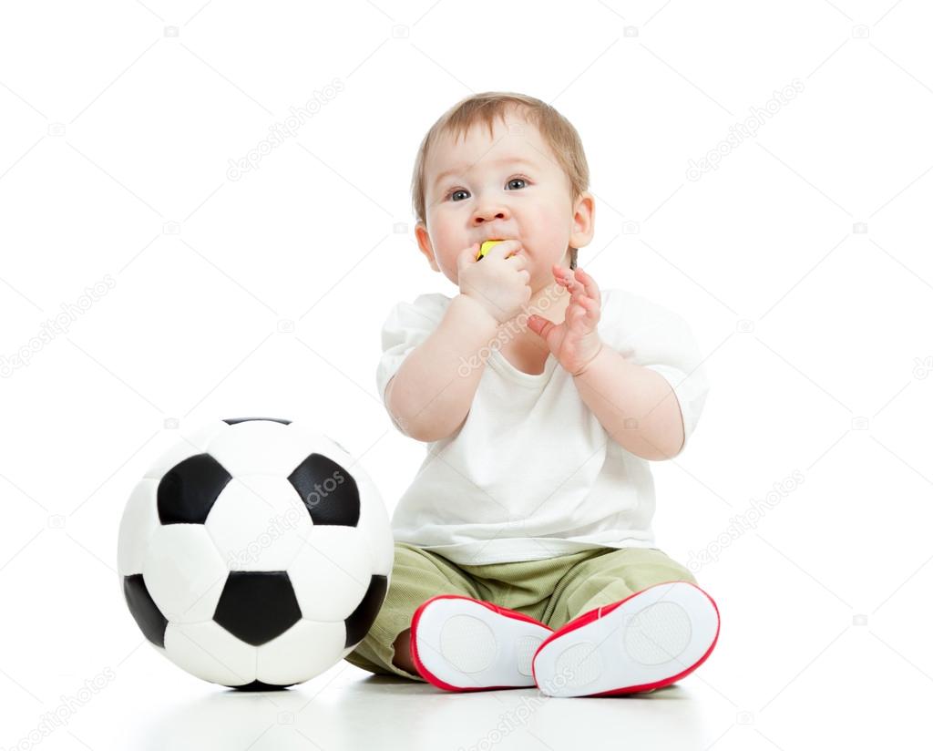 Adorable Bebe Footballeur Avec Ballon Et Sifflet Sur Blanc B Image Libre De Droit Par Oksun70 C Adorable Bebe Footballeur Avec Ballon Et Sifflet Sur Blanc B Image Libre De Droit Par Oksun70 C
