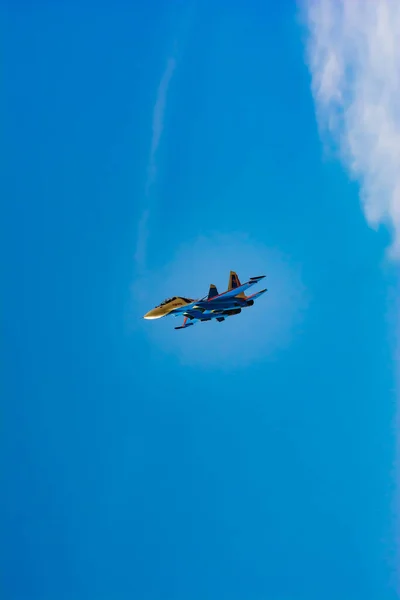 Samolot Leci Wojownik Niebie Lot Bombowca Niebie Lotnictwo Siły Powietrzne — Zdjęcie stockowe