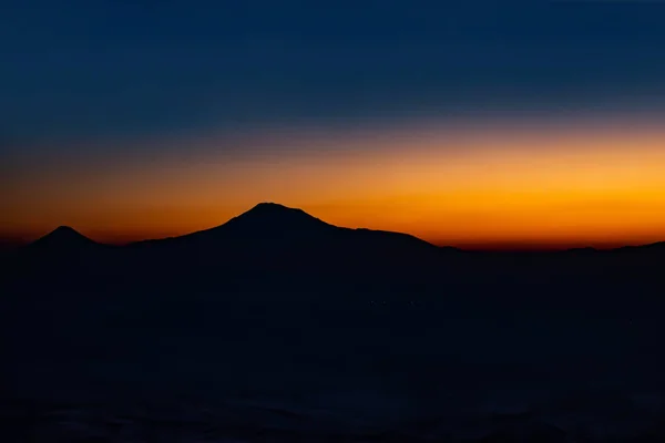 Fantástico Atardecer Montaña Montaña Más Hermosa Del Mundo Monte Ararat — Foto de Stock