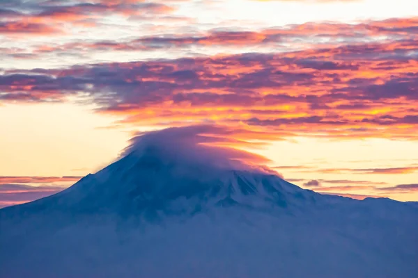 Fantástico Atardecer Montaña Montaña Más Hermosa Del Mundo Monte Ararat — Foto de Stock