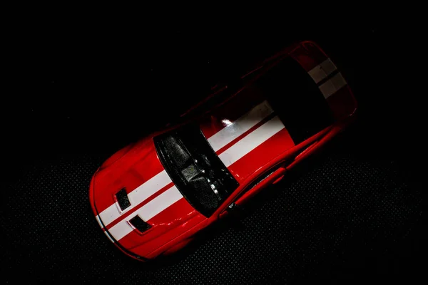 Sports car from above. Beautiful sports cars at night